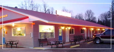 Motel at sunset